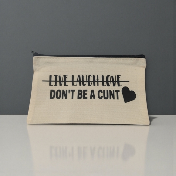 Canvas Makeup Pouch! Handmade! - Picture 2 of 2